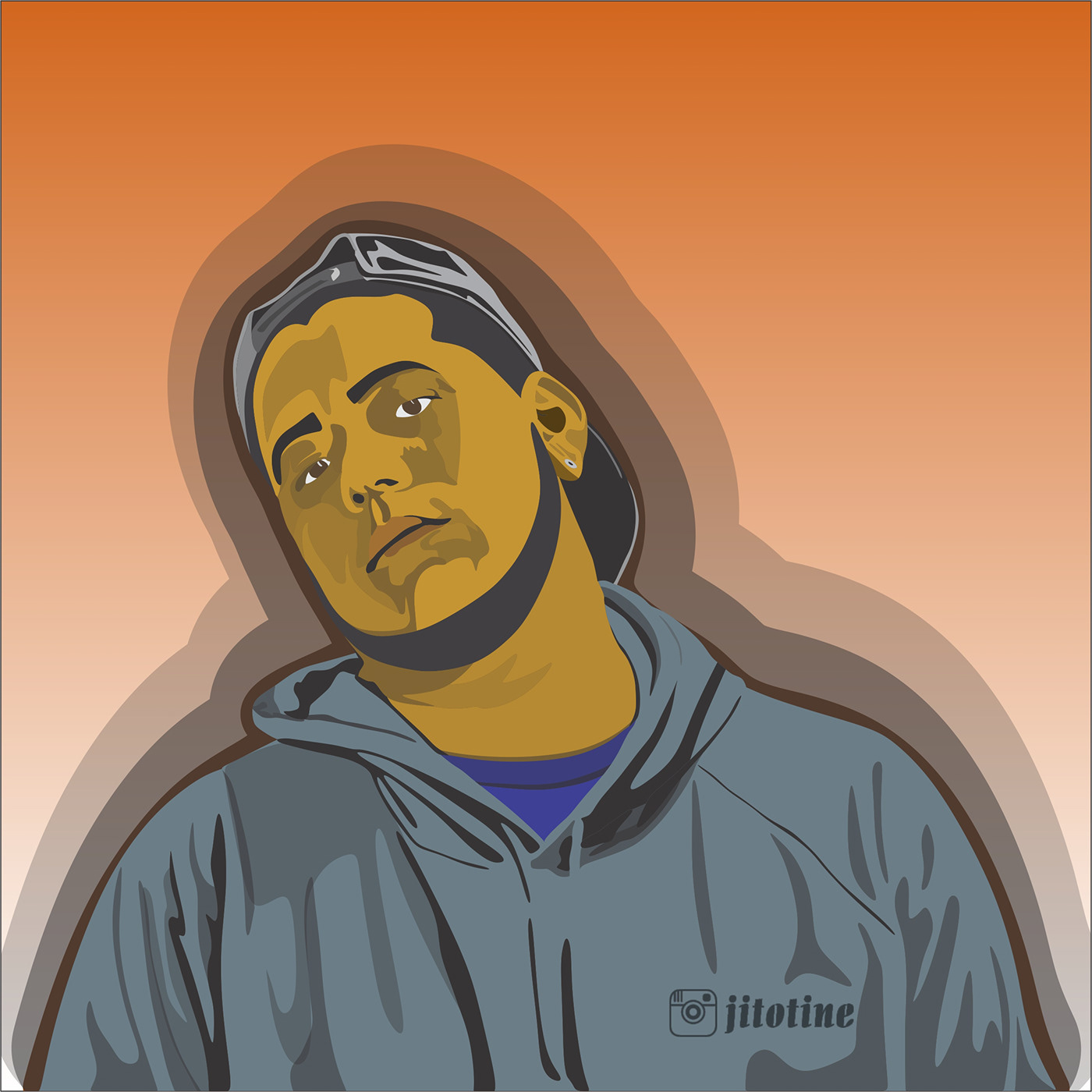 Retrato vectorizado de Jorge